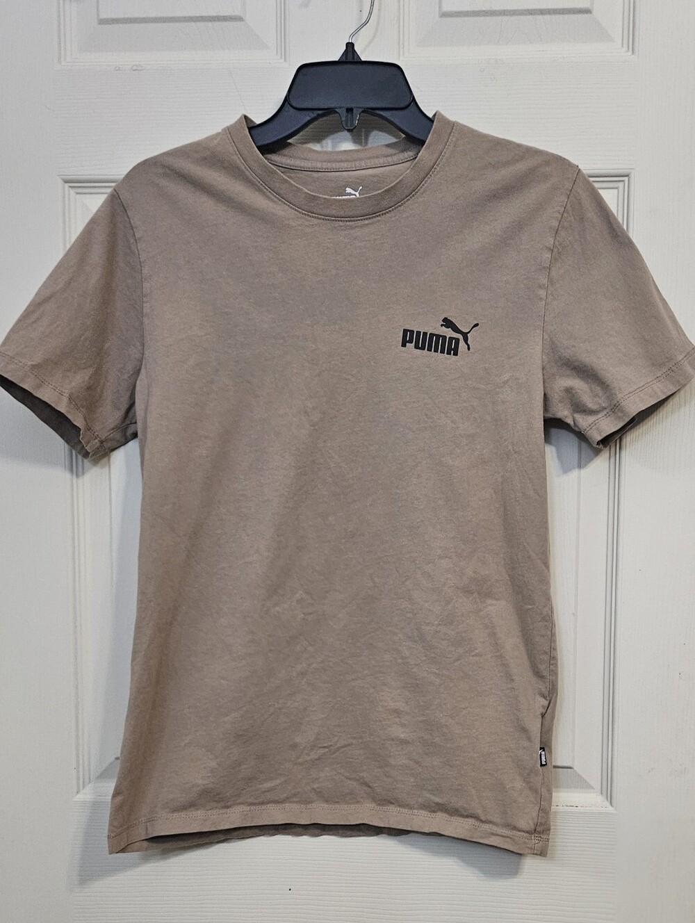 Puma Taupe Crewneck Tee with Black Logo